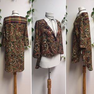 Fig & Flower Paisley High Low Boho Tunic Dress Anthropologie